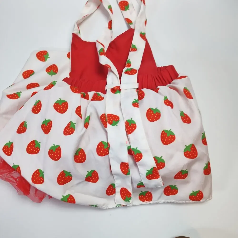 Toddler Girl Strawberry Outfit Dress Cat Jack Sandals Size 5